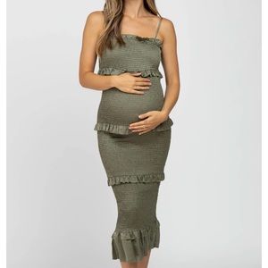 Olive Maternity Dress